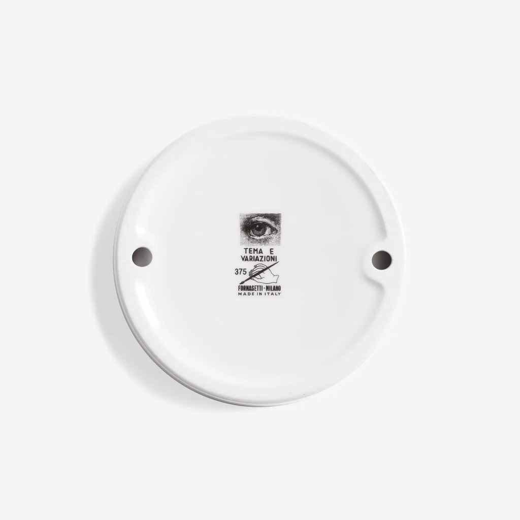 Cenicero Circular Tema e Variazioni n.375 blanco/negro/oro