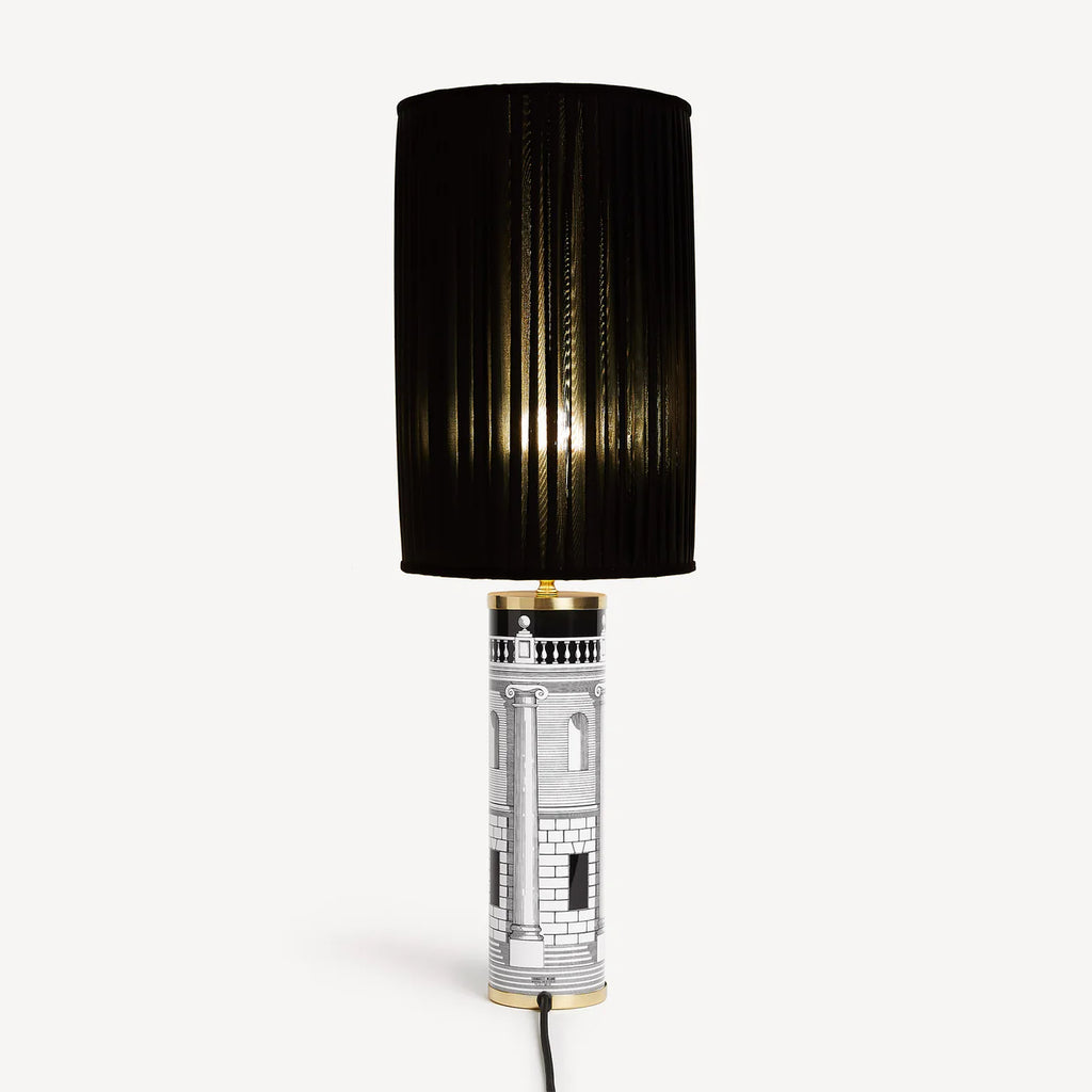 Lámpara + Pantalla Cilindrica Casa con Colonne blanco/negro