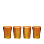 Vasos altos Prism color ámbar (juego de 4)