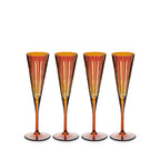 Copas de champán Prism ámbar (juego de 4)