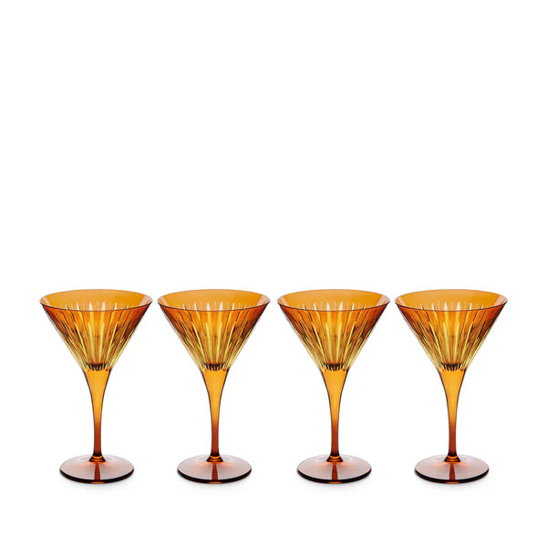 Copas de Martini Prism Ambar set de 4