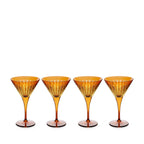 Copas de Martini Prism Ambar set de 4