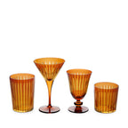 Vasos altos Prism color ámbar (juego de 4)