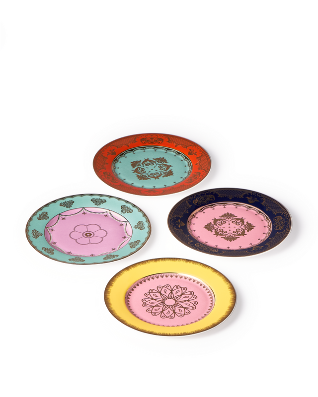 Platos de Postre Multicolor Grandpa set de 4