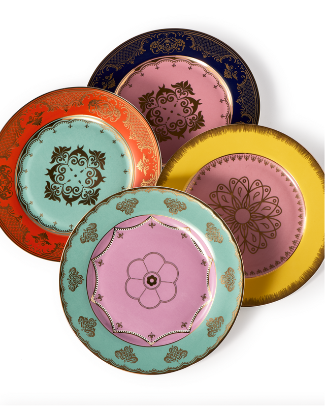 Platos de Postre Multicolor Grandpa set de 4