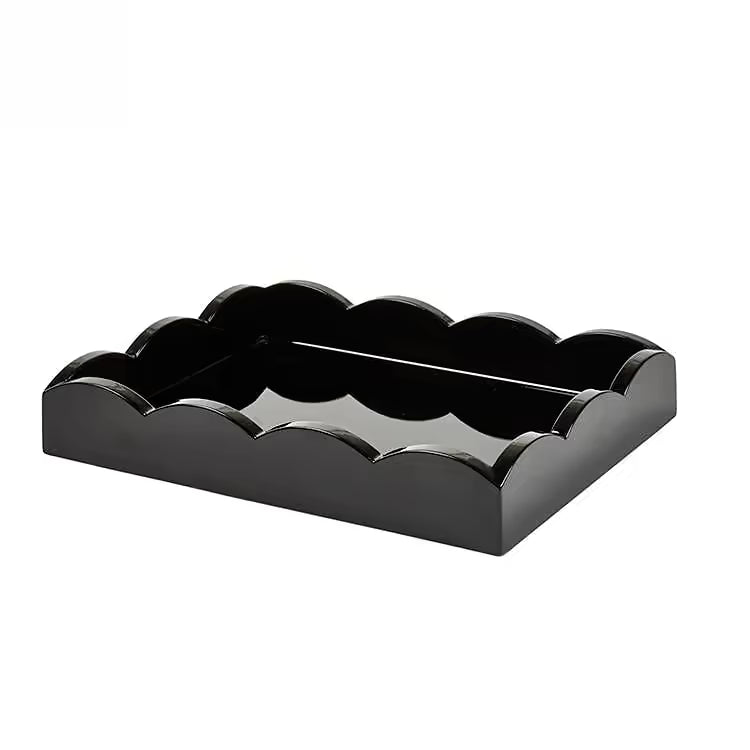 Bandeja Scallop Rectangular Negra S