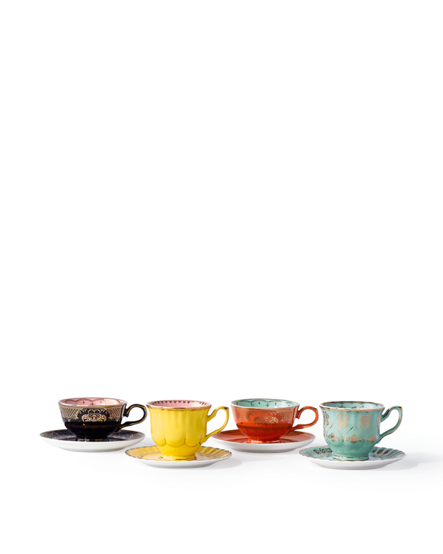 Tazas de Té Grandpa set 4 Multicolor
