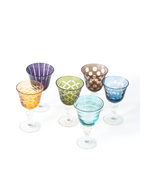 Copas de vino Cuttings Multicolor set 6