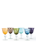 Copas de vino Cuttings Multicolor set 6