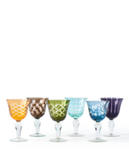 Copas de vino Cuttings Multicolor set 6