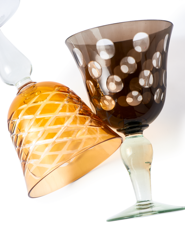 Copas de vino Cuttings Multicolor set 6