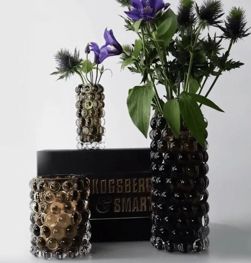 Hurricaine Boule Vase, Tobacco