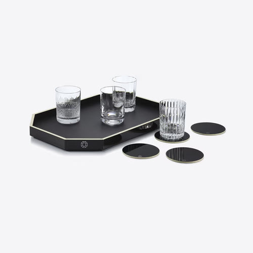 Bandeja Octagono Negro M