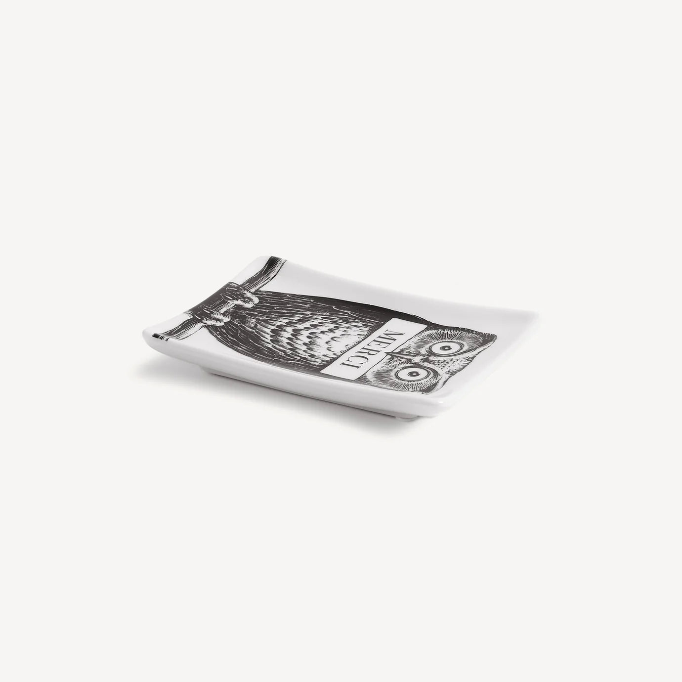 Bandeja Rectangular Búho Merci negro/blanco
