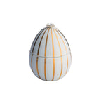 Vela Bois de Russie Huevo Blanco con Raya Oro