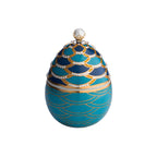 Vela Bois de Russie Huevo Perla Escamas Azul
