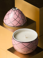 Vela Bois de Russie Huevo Rosa con Raya de Plata