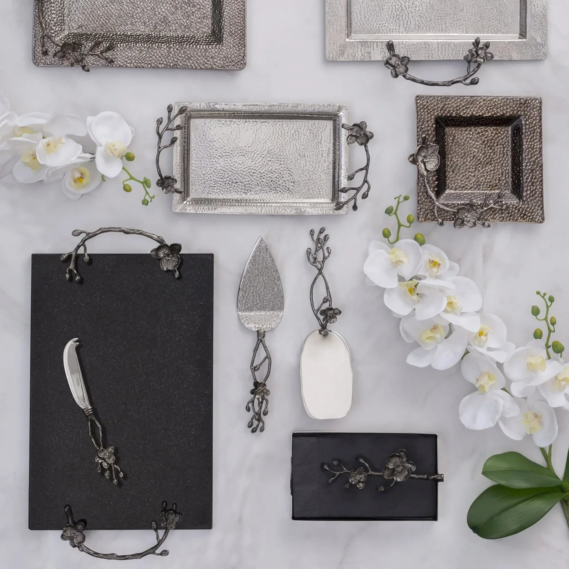 Tabla de quesos Black Orchid con cuchillo