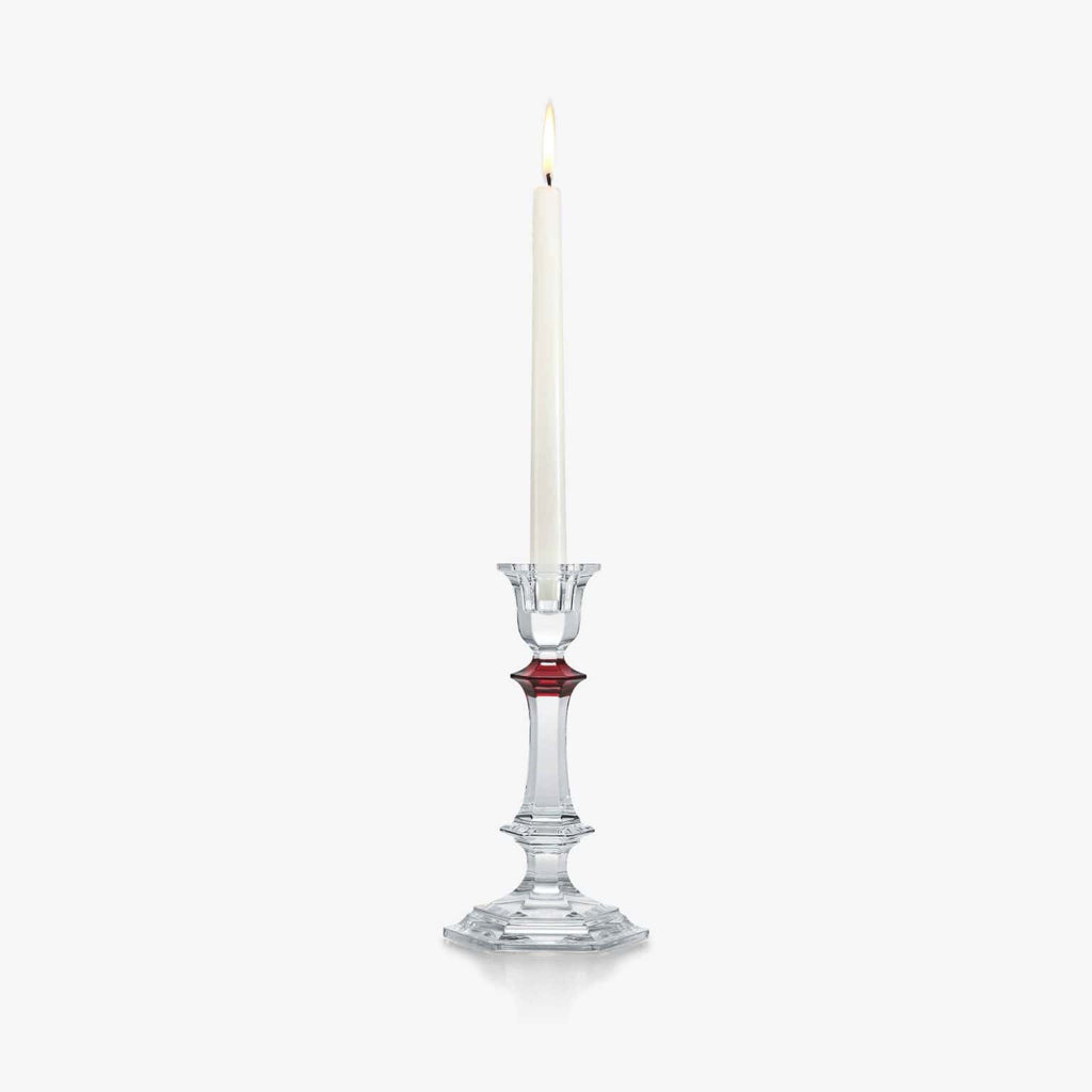 Candelabro Harcourt Rojo y Cristal