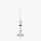 Candelabro Harcourt Rojo y Cristal