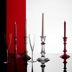 Candelabro Harcourt Rojo y Cristal